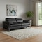 Homeroots 77in Black Italian Leather Power Reclining Loveseat 720497 - alternate 9