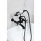 Kingston Brass 7-Inch Wall Mount Tub Faucet with Hand Shower, Matte Black CC547T0 - alternate 5