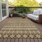 Homeroots 8' X 10' Brown And Taupe Quatrefoil Washable Indoor Outdoor Area Rug 583237 - alternate 8