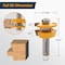 Powertec Cabinet Door Rail and Stile Router Bit, Shaker Profile, 1/2" Shank, 1-5/8" Diameter, 1 Pair 73069 - alternate 8