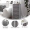 Flash Furniture Harris 4 Drawer Vertical Storage Dresser with White Cast Iron Frame, White Wood Top and Gray Easy P WX-5L203L-W-WH-GR-GG - alternate 9