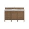 James Martin Vanities Brittany 60" Single Vanity, Pecan w/ 3 CM Carrara Marble Top 655-V60S-PCN-3CAR - alternate 1