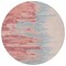 Homeroots 8' Coral Pink And Gray Round Abstract Washable Indoor Outdoor Area Rug 601196 - alternate 9