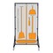 5S Supplies Housekeeping Shadow Board Broom Station V4, Gray / Orange Shadows, No Broom + Stand HSB-V4-GRAY/ORANGE-BO-STAND - alternate 1