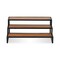 Homeroots 15in Black And Brown Metal And Solid Wood Hand Finished Three Tier Tray 611867 - alternate 1