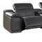 Homeroots Gray Italian Leather Power Reclining U Shaped Eight Piece Corner Sectional With Console 366360 - alternate 8