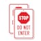 Signmission Stop Do Not Enter, 12'' X 18'' 2 Signs, Heavy Gauge Aluminum, 2PK A-1218-2PACK-2951 - alternate 1