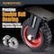 Powertec 8'' Caster Wheels, Heavy Duty Fixed Plate Casters with Rubber Knobby Tread, 8PK 17053-P8N - alternate 4