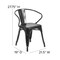 Flash Furniture Contemporary Chair, Black Back, 21-1/2 in W 19" L 27-3/4" H, Integrated CH-31270-BK-GG - alternate 9