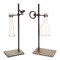Homeroots Set of Two Clear and Black Metal and Glass Apothecary Jar, 2PK 516217 - alternate 1