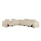 Homeroots Beige Italian Leather Power Reclining Curved Seven Piece Corner Sectional With Console 544977 - alternate 1