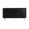 Homeroots 63" Black Solid Wood Six Drawer Double Dresser 518615 - alternate 6