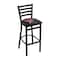Holland Bar Stool Co 25" Blk Wrinkle Texas Tech Stationary Counter Stool, Ladder Back L00425TXTech - alternate 1