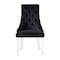 Homeroots Set of Two Tufted Black and Clear Upholstered Velvet Dining Side Chairs 543511 - alternate 9