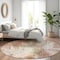 Homeroots 8' Tan Mauve And Ivory Round Abstract Washable Indoor Outdoor Area Rug 615880 - alternate 5