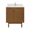 James Martin Vanities Laurent 30" Sgl Vanity, Honey Oak w/ Sgl Hole 3 CM White Zeus Silestone Top and Matching Backsplash 545-V30-HNO-1WZ - alternate 8