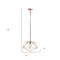 Homeroots Rose Gold Caged Iron Ceiling Light With Rose Gold Shades 651635 - alternate 4