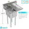 Amgood 29 in. x 22 in. Stainless Steel One Compartment Sink with 16 in. x 14 in. Bowl and 12 in. Right  Drainboard AMG SINK S1C-141611-12R-NF-Z - alternate 7