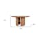 Homeroots 60" Brown Rounded Solid Wood Dining Table 549040 - alternate 10