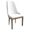 Leisuremod Verisma Collection Modern Wooden Dining Chair in Black Fabric with White Front VC57BFW - alternate 1