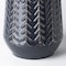 Homeroots 7" Navy Organically Embossed Chevron Metal Vase 397572 - alternate 6