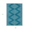Homeroots 9' X 12' Teal Blue And Ivory Geometric Washable Indoor Outdoor Area Rug 598626 - alternate 7