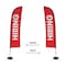 Showdown Displays 13 Ft  Premium Blade Sail Sign Kit (Double-Sided With Spider Base) - Hiring Red 908121-004 - alternate 5