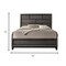 Homeroots Gray Solid Wood Queen Bed Frame 318743 - alternate 6
