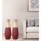 Uniquewise Set of 2 31.5 inch Tall Handcrafted Bamboo Floor Vase, Burgundy and Natural Finish QI003353R.L.2 - alternate 9