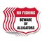 Signmission No Fishing Shield Sign Beware Of Alligat, 12 inch X 12 inch, Aluminum Metal Sign, 5PK SHI-A-5Pack-12-394 - alternate 1