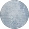 Homeroots 8' Sky Blue Round Abstract Washable Indoor Outdoor Area Rug 608252 - alternate 8