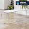 Flash Furniture Wren 96 in x 48 in Kidney Adjustable Height Activity Table, Thermal Laminate Top, Standard Legs, White XU-A4896-KIDNY-WHT-T-A-GG - alternate 9