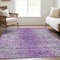 Homeroots 3' X 5' Plum Purple And Silver Oriental Washable Indoor Outdoor Area Rug 588834 - alternate 9