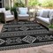 Homeroots 9' X 12' Black And Ivory Southwestern Washable Indoor Outdoor Area Rug 593652 - alternate 9