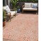 Homeroots 5' X 8' Salmon And Ivory Abstract Washable Indoor Outdoor Area Rug 599755 - alternate 1