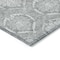 Homeroots 3' X 5' Gray And Silver Medallion Washable Indoor Outdoor Area Rug 587734 - alternate 9