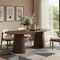 Homeroots 79" Walnut Solid Wood Double Pedestal Base Oval Dining Table 721102 - alternate 4