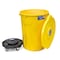 Magnum Tool Yellow 44 Gallon Trash Can Set, Trash Can, Quiet Dolly, and Reinforced Lid, 1 Set CMTC-CLD0-44Y01 - alternate 1