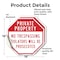 Signmission Private Property No Trespassing Vio, 18 inch X 18 inch, Vinyl Decal, 2PK OC-D-2PACK-18-171 - alternate 3