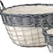 Homeroots Set of Three Gray And Beige Iron And Wicker Baskets 521183 - alternate 4