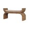 Homeroots 48in Beige and Brown Boucle and Solid Wood Upholstered Bench 723432 - alternate 8