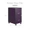 Space Solutions 14.25 in W 2 Drawer Mobile Vertical File Cabinet, Midnight Purple 25277 - alternate 13