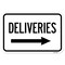 Signmission Deliveries With Right Arrow, Heavy-Gauge Aluminum, 18" x 24", A-1824-25263 A-1824-25263 - alternate 3