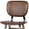 Homeroots Set of Two Brown Leather And Solid Wood Open Back Dining Side Chairs 605661 - alternate 5