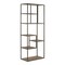Homeroots 79" Brown And Natural Metal and Wood Seven Tier Bookcase 517719 - alternate 6