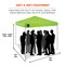 Ergodyne Single Lime Lightweight Pop-Up Tent - 10ft x 10ft 6001 - alternate 10