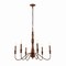 Jonathan Y Victoria 29" 6-Light Rustic Midcentury Iron LED Chandelier, Brown JYL7597A - alternate 1