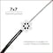 Laureola Industries 3/32 in.-1/8 in. Vinyl Coated Black Opaque Galvanized Cable 7x7 Strand Wire Rope, 100 ft ZAG332018-77-GPB-100 - alternate 2