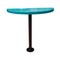 Leisure Craft Perforated Semi-Circle Pedestal Table, Portable, 40"H, Teal STAB40-PERF-TEAL - alternate 1