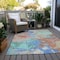 Homeroots 5' X 8' Coral Teal Blue And Mint Green Abstract Washable Indoor Outdoor Area Rug 618539 - alternate 8
